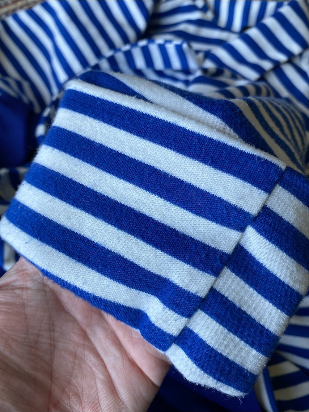 LM STUDIO Blue & White Striped Knit Jacket - Picture 12 of 12